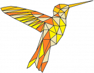 EkoTorba Z Geometrycznym Kolorowym Kolibrem