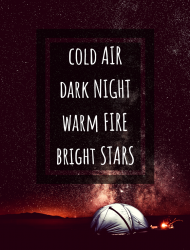 Koszulka Męska Cold Air Dark Night Warm Fire Bright Stars