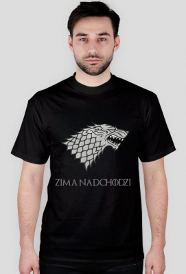 KOSZULKA GRA O TRON STARK ZIMA NADCHODZI - smiechawkaxd