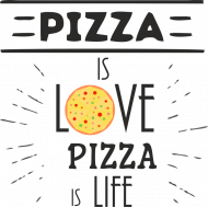 Pizza is love koszulka męska