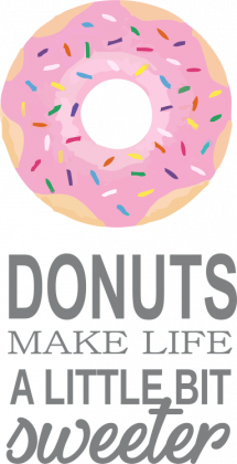 Donuts make life eko torba