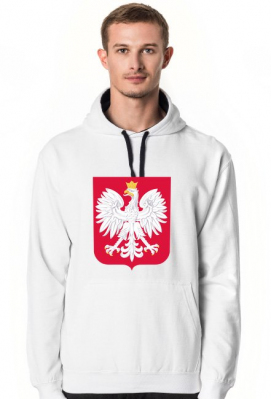 Męska Bluza z Kapturem Godło - zakupoholik