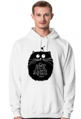 BLUZA Z KAPTUREM CAT BE AWESOME TODAY - zakupoholik