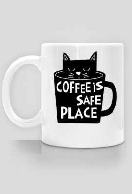 KUBEK CAT COFFEE IS SAFE PLACE - zakupoholik