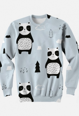 BLUZA FULLPRINT PANDA - zakupoholik