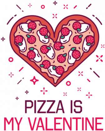 BLUZA ROZPINANA PIZZA IS MY VALENTINE