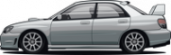 Kubek Subaru Impreza WRX Srebrny