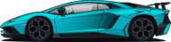 Kubek Lamborghini Aventador SV Niebieski