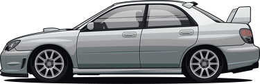 Body niemowlęce Subaru Impreza WRX Srebrna