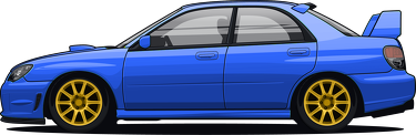Body niemowlęce Subaru Impreza WRX Niebieska