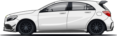 Body niemowlęce Mercedes A45 Biały
