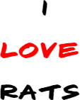 Różne kolory Kubek I LOVE RATS