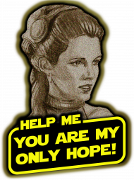 Koszulka Damska - HELP ME, YOU ARE MY ONLY HOPE! - Star Wars