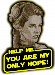 Koszulka dla Dziewczynki - HELP ME! YOU ARE MY ONLY HOPE! - Star Wars