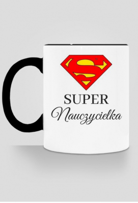 kubek, kolorowe ucho - super nauczycielka - Stamp KJ