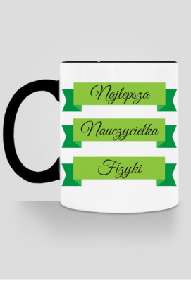 kubek, kolorowe ucho - najlepsza nauczycielka fizyki - Stamp KJ