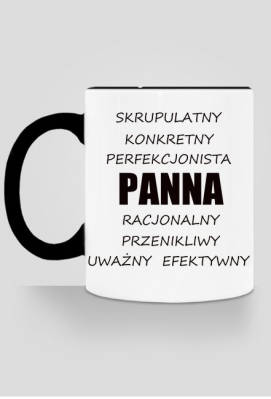 kubek, kolorowe ucho - znak zodiaku, panna - Stamp KJ