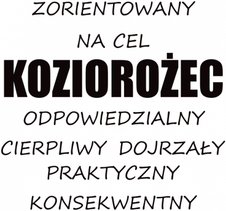 kubek, kolorowe ucho - znak zodiaku, koziorożec