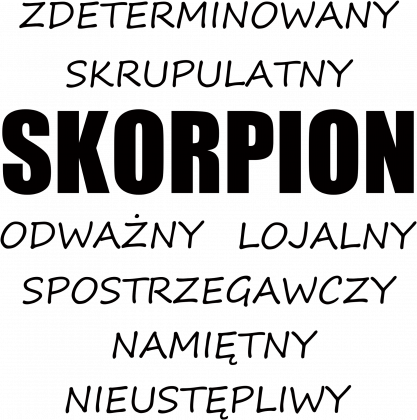 t-shirt - znak zodiaku, skorpion