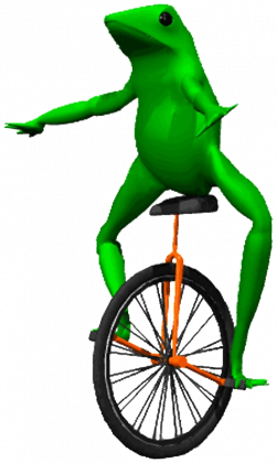 Frog on a unicycle | Żaba na monocyklu | That boi