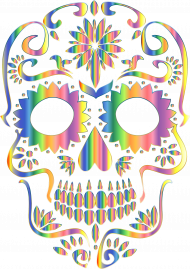 Meksykańska czaszka holo