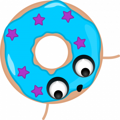 Niebieski donut