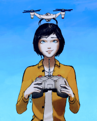 Drone girl - podkładka pod myszkę