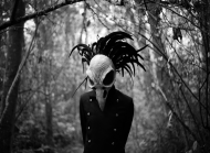 Maseczka Valravn bird skull dark gothic