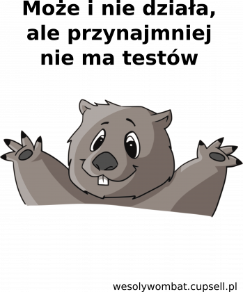 Nie działa i nie ma testów