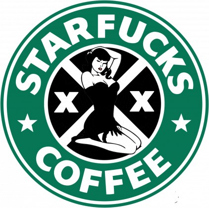 Starbucks coffee parody koszulka Starfucks M
