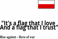Polska flaga - mała + cytat (męska)