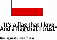 Polska flaga - duża + cytat (męska)