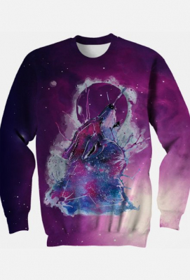 Full print galaxy wolf / unisex - Luzszop