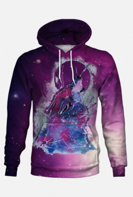 Full print galaxy wolf / unisex - Luzszop
