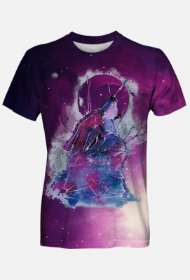 Full print galaxy wolf - Luzszop