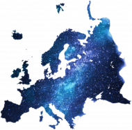 Mapa Europy kosmos gwiazdy torba eko