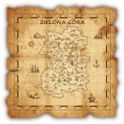 Zielona Góra - Mapa Wyspy Skarbów