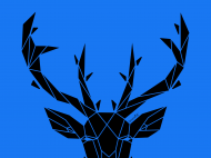 Rogi jelenia - niebieska maseczka ochronna