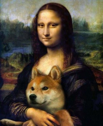 MONA LISA & SHIBA HOODIE (BLACK)