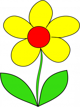 Maseczka Kolorowa biała żólty kwiat