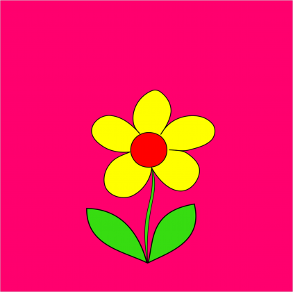 Maseczka Kolorowa Róż żółty kwiat