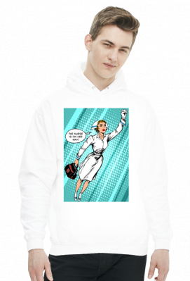 Bluza męska z kapturem Super Pielęgniarka - AKCJA-RE-AKCJA