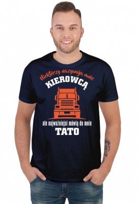 Koszulka Męska - Tato Kierowca (Prezent na Dzień Taty) - Mustache - Koszulki, które pokochasz