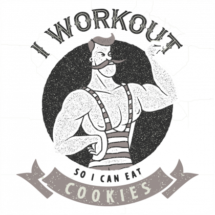 KOSZULKA MĘSKA I WORKOUT SO I CAN EAT COOKIES