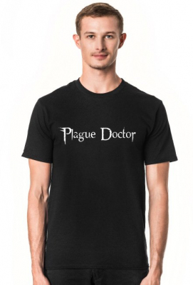 Plague Doctor Tshirt męski przód + tył - czarny - Plague Doctor Store