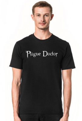 Plague Doctor Tshirt męski przód + tył - czarny - Plague Doctor Store