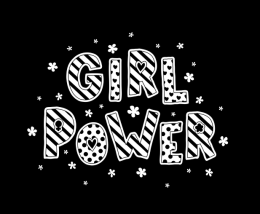 KOSZULKA GIRL POWER Z NAPISEM I LOGIEM NASZEGO TS3