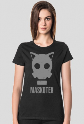 Maskotek - kot - maska gazowa - retro - vintage - postapo - apokalipsa - damska koszulka - Born to Design