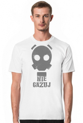 Nie Gazuj - Maska Gazowa - Retro - Vintage - Postapo - Apokalipsa - męska koszulka - Born to Design