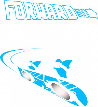 Forward to the Future - 2 kolory - hoverboard - koszulka damska